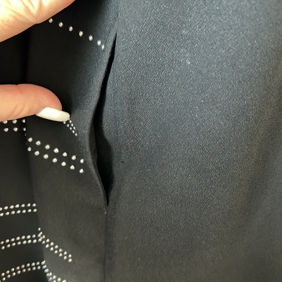 Gap Sleeveless Black Sheath Dress w/silver stud/bead detailing Size Large - Picture 6 of 7